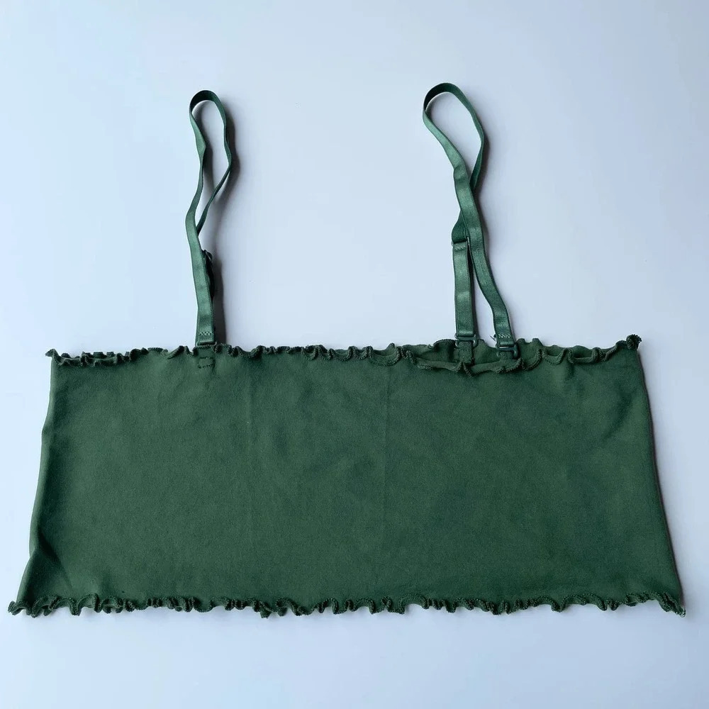 Free People Bralette Removable Strap Lightweight Green Size Medium/Large NEW